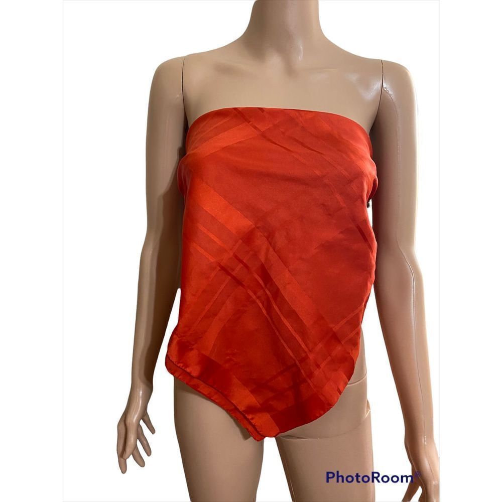 Red Satin Scarf Made in Italy